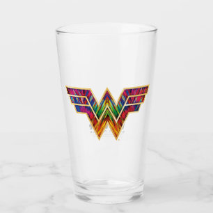 WW84 Wonder Woman Kaleidoscope Logo Glas