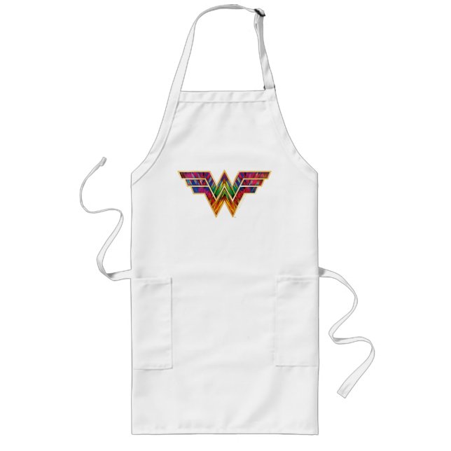 WW84 | Wonder Woman Kaleidoscope Logo Lange Schürze (Vorne)