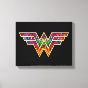 WW84   Wonder Woman Kaleidoscope Logo Leinwanddruck