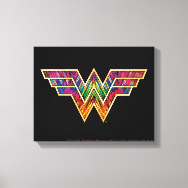 WW84 | Wonder Woman Kaleidoscope Logo Leinwanddruck (Vorderseite)