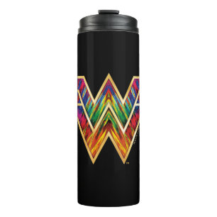 WW84 Wonder Woman Kaleidoscope Logo Thermosbecher