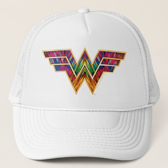 WW84 | Wonder Woman Kaleidoscope Logo Truckerkappe (Vorderseite)