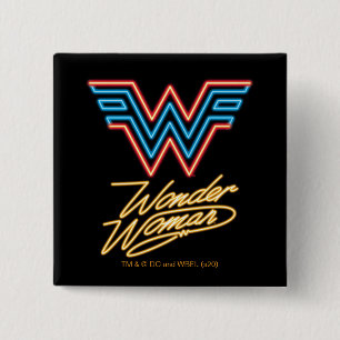 WW84   Wonder Woman Neon Light Logo Button