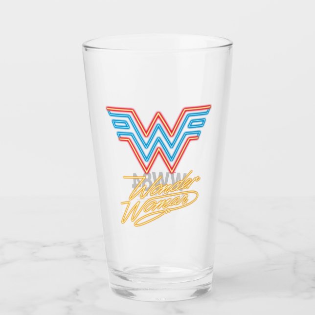 WW84 | Wonder Woman Neon Light Logo Glas (Vorderseite)