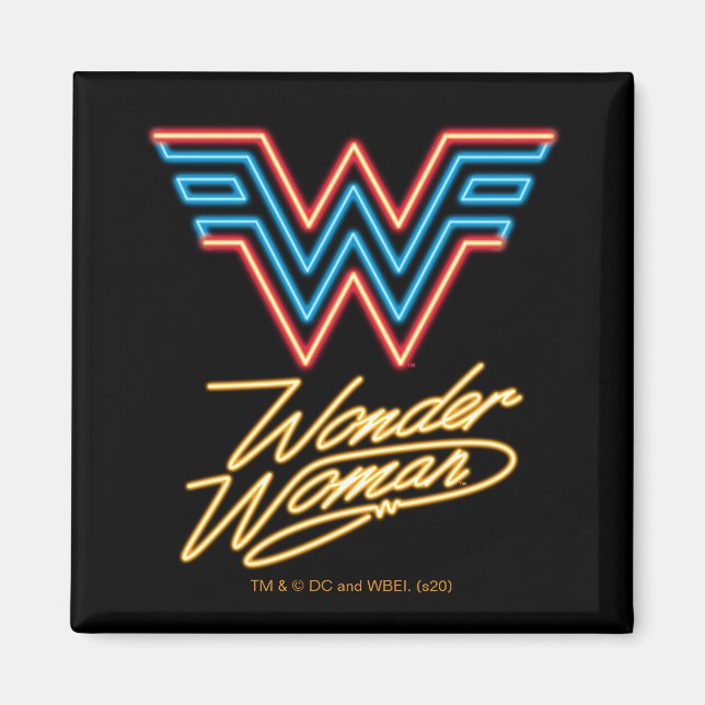 WW84 | Wonder Woman Neon Light Logo Magnet (Vorne)