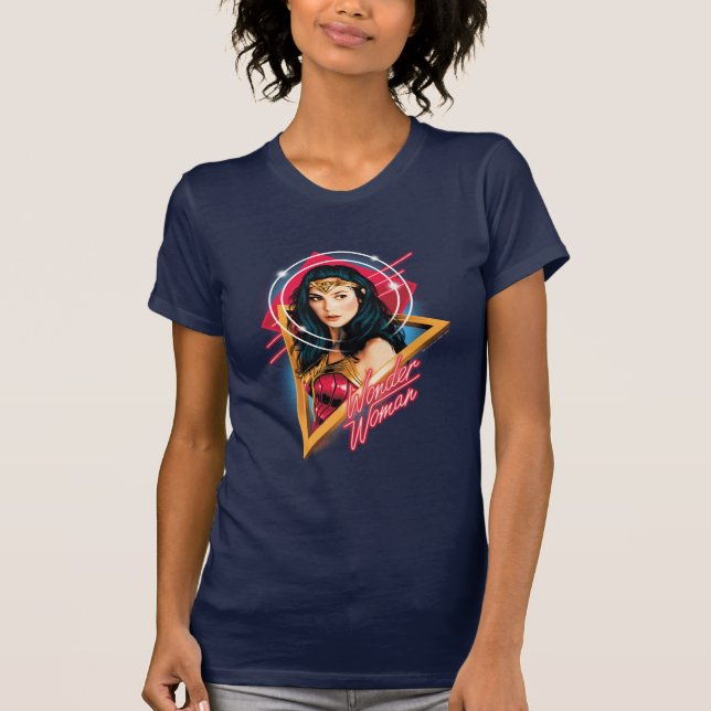 WW84 | Wonder Woman Retrowave Character Abzeichen T-Shirt (Vorderseite)