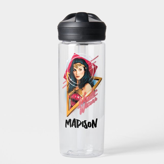 WW84 | Wonder Woman Retrowave | Name hinzufügen Trinkflasche (Vorderseite)