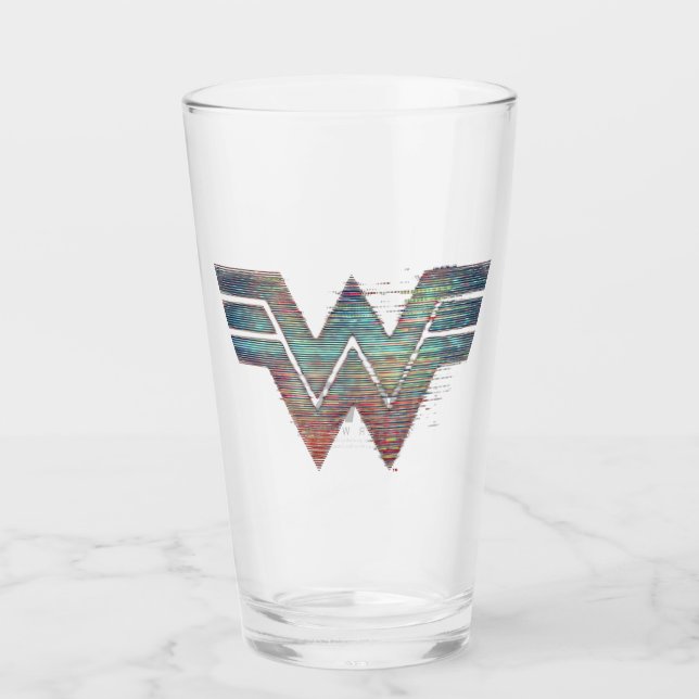 WW84 | Wonder Woman TV Static Logo Glas (Vorderseite)