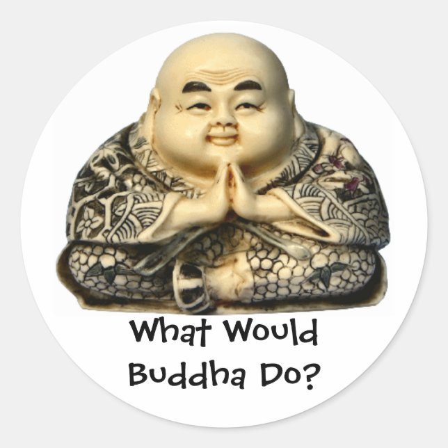 WWBD rnd.Sticker Runder Aufkleber (Vorderseite)