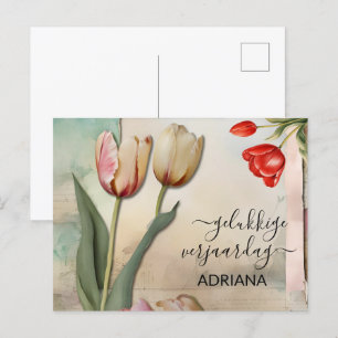 Wwenskaart voor gelukkige verjaardag Geburtstagska Postkarte