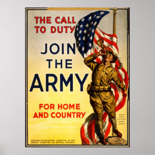WWI-amerikanisches Rekrutierungspaket Poster