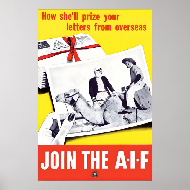 WWI Australian Propaganda Poster Join the AIF Art (Vorne)