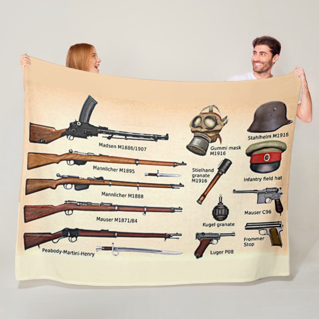 WWI DEUTSCHE MILITÄRISCHE AUSRÜSTUNG FLEECEDECKE (Beispiel)