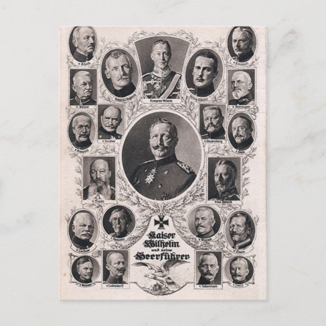 WWI - Deutsches Kommando Postkarte (Vorderseite)