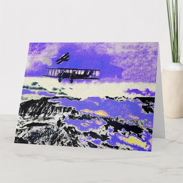 WWI Flugzeuge, die Angriffe üben Karte (Vorderseite)