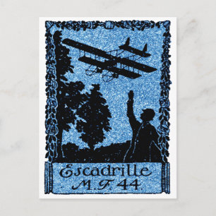 WWI Französisches Flugdienstposter Postkarte