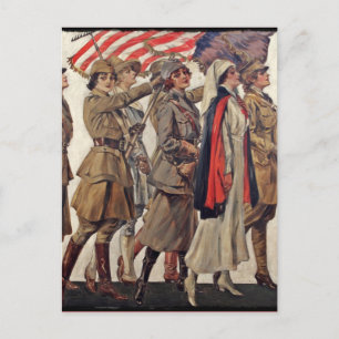 WWI - Frauen als Krankenpfleger Postkarte