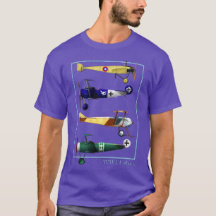 WWI-Kämpfer Flugzeuge Vintag T-Shirt