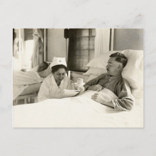 WWI-Krankenschwester und Soldat Postkarte