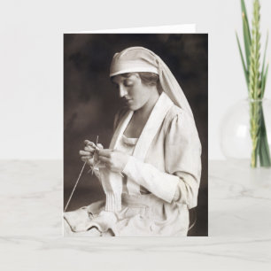 WWI Nurse Strickpullover Karte