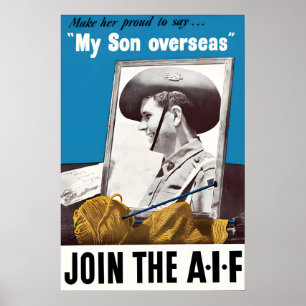 WWI-Propagandaplakat Australien AIF-Rekrutierung Poster