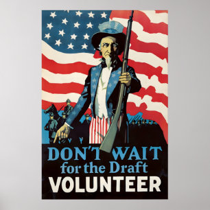WWI-Rekrutierungsposter USA Patriotismus, nicht wa Poster