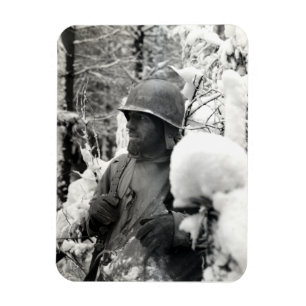 WWII amerikanischer Soldat in Bastogne Magnet