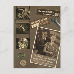 WWII Arbeiterinnen - Postkarte