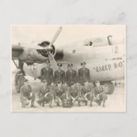 WWII B-24 Crew Postkarte