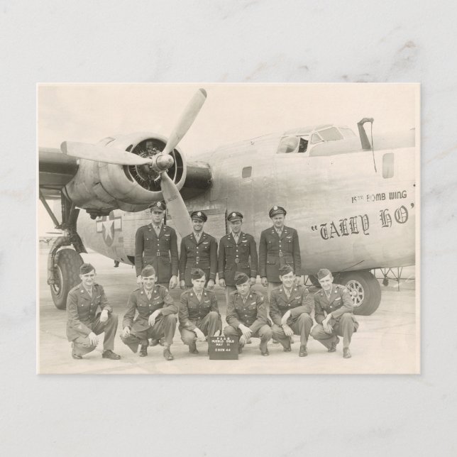 WWII B-24 Crew Postkarte (Vorderseite)
