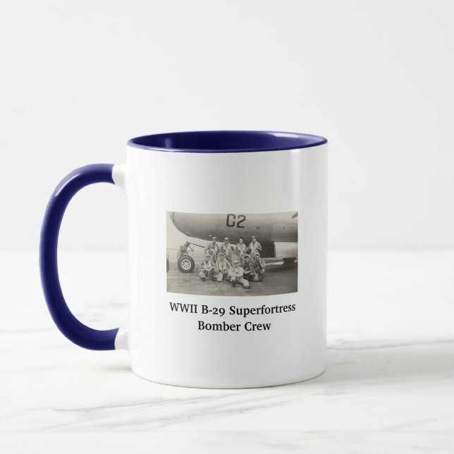 WWII B-29 Bomber Crew Foto Kaffee Tasse (Links)