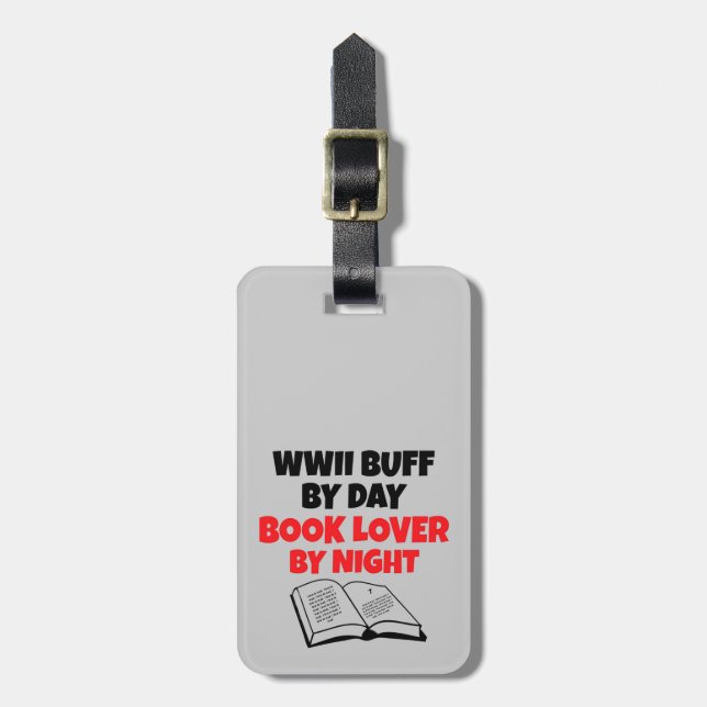 WWII Buff Book Lover Gepäckanhänger (Vorderseite vertikal)