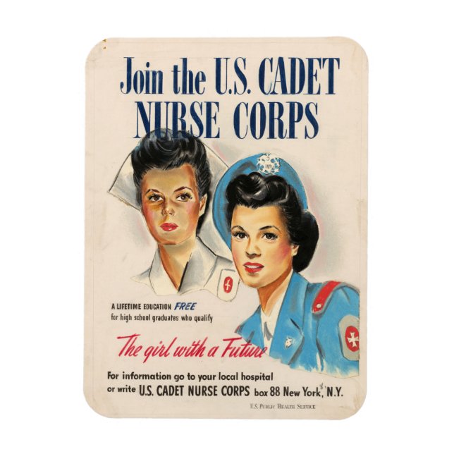 WWII Cadet Nurse Magnet (Vertikal)