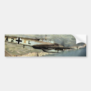WWII deutsches ME-110 über englischem Kanal Autoaufkleber