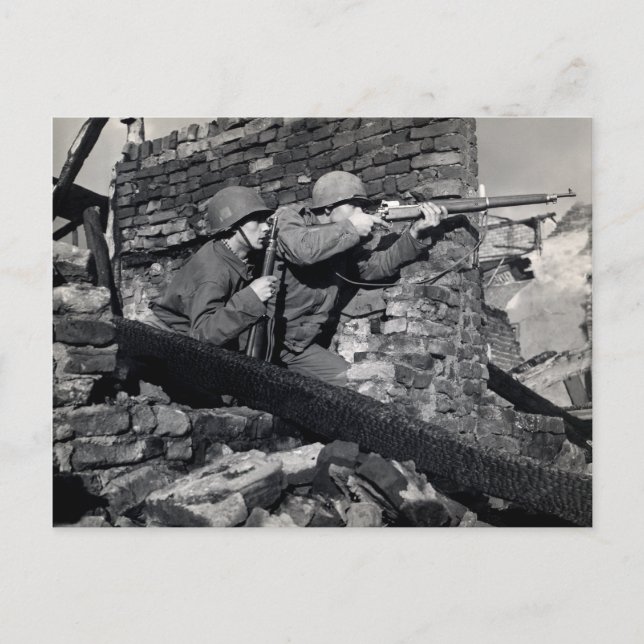 WWII Dutch Snipers Postkarte (Vorderseite)