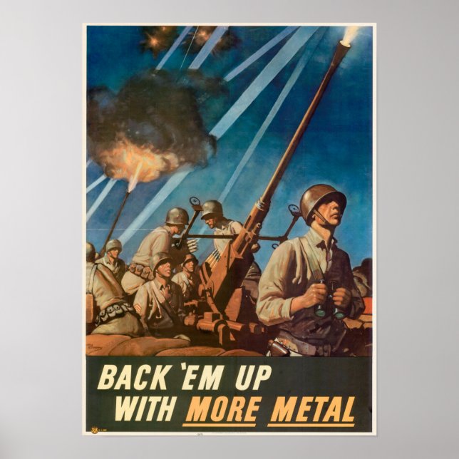 WWII: Em mit mehr Metall Poster (Vorne)