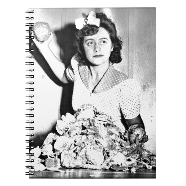 WWII Frauen auf der Homefront-/Kriegs-Bemühung Notizblock (Vorderseite)