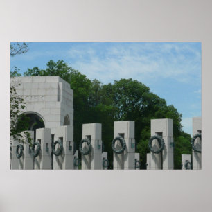 WWII-Gedenkkranz II in Washington DC Poster