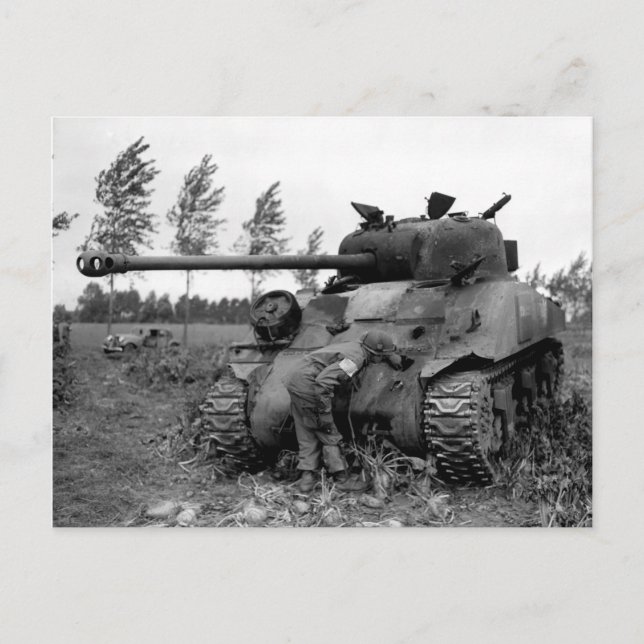 WWII KIA British Firefly Tank, Holland Postkarte (Vorderseite)