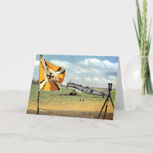 WWII Luftwaffe Airbase + German ME-109 Karte