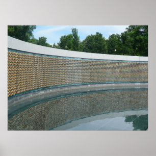 WWII-Mahnmal Freedom Wall in Washington DC Poster
