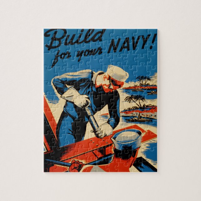 WWII Marine-Plakat-Entwurf Puzzle (Vertikal)
