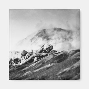 WWII Marinesoldaten auf Iwojima-Landekopf Magnet