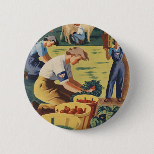 WWII - Patriotische Plakatschaltfläche Button