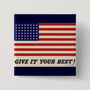 WWII patriotischer Poster-Button Button
