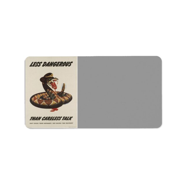 WWII Patriotisches Poster-Adressetikett Adressaufkleber (Vorne)