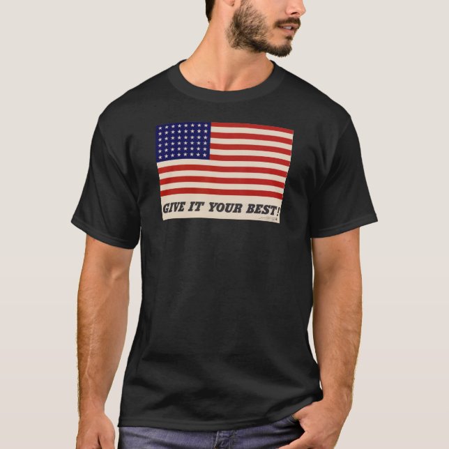 WWII Patriotisches Poster-Shirt T-Shirt (Vorderseite)