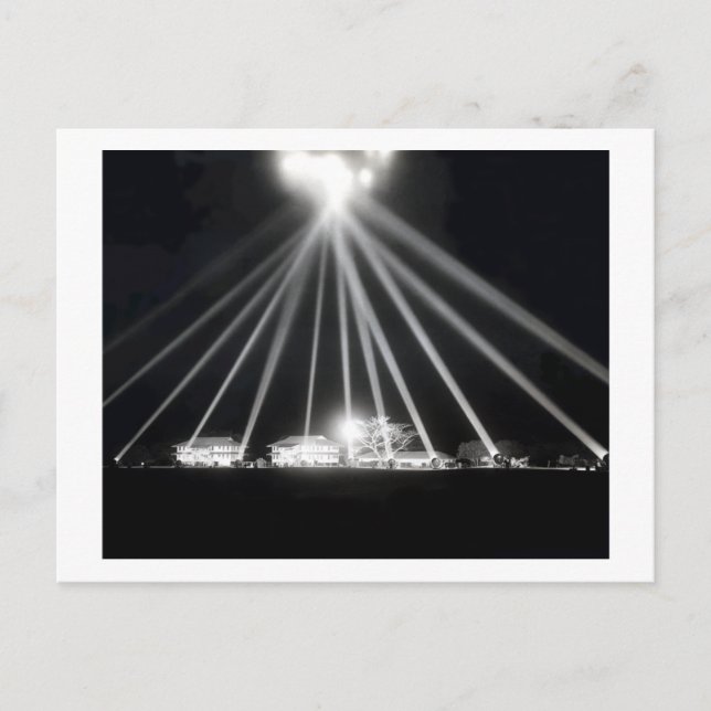 WWII Pearl Harbour Searchlights Postkarte (Vorderseite)
