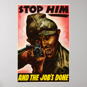 WWII-Propagandaplakat USA Stoppt ihn Anti-Japanisc Poster