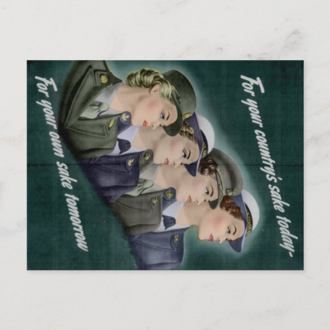 WWII Rekrutierung Postkarte (Vorderseite)